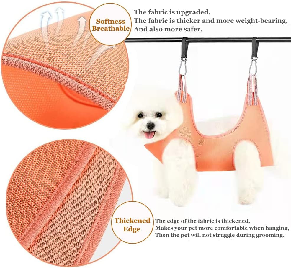 Pet Grooming Hammock, Durable Dog Hammock for Grooming, Dog Grooming Helper Cat/Dog/Pet Grooming Hammock (S(Legs Spacing: 5.1""-11.8"" / Max W: 55LB))