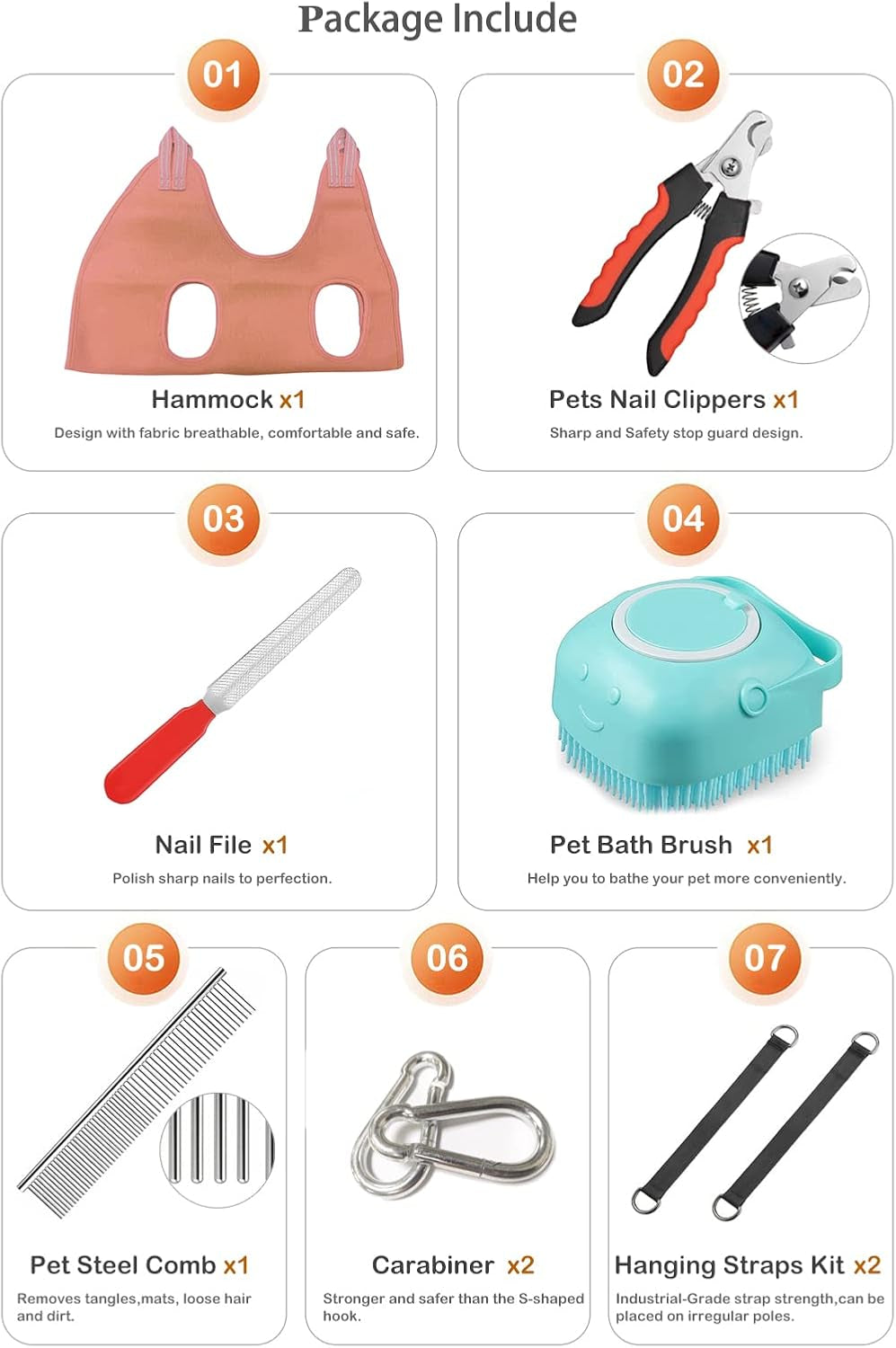 Pet Grooming Hammock, Durable Dog Hammock for Grooming, Dog Grooming Helper Cat/Dog/Pet Grooming Hammock (S(Legs Spacing: 5.1""-11.8"" / Max W: 55LB))